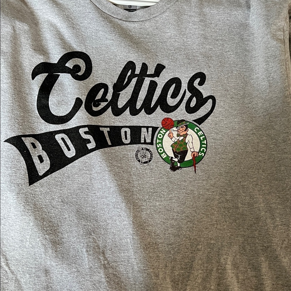 Boston Celtics Graphic T Shirt Gray NBA Basketball XL - Picture 3 of 5